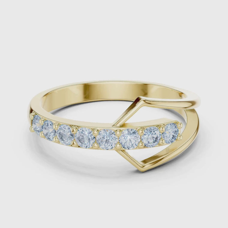 Nature Inspired Round Cut Wedding Eternity Ring video