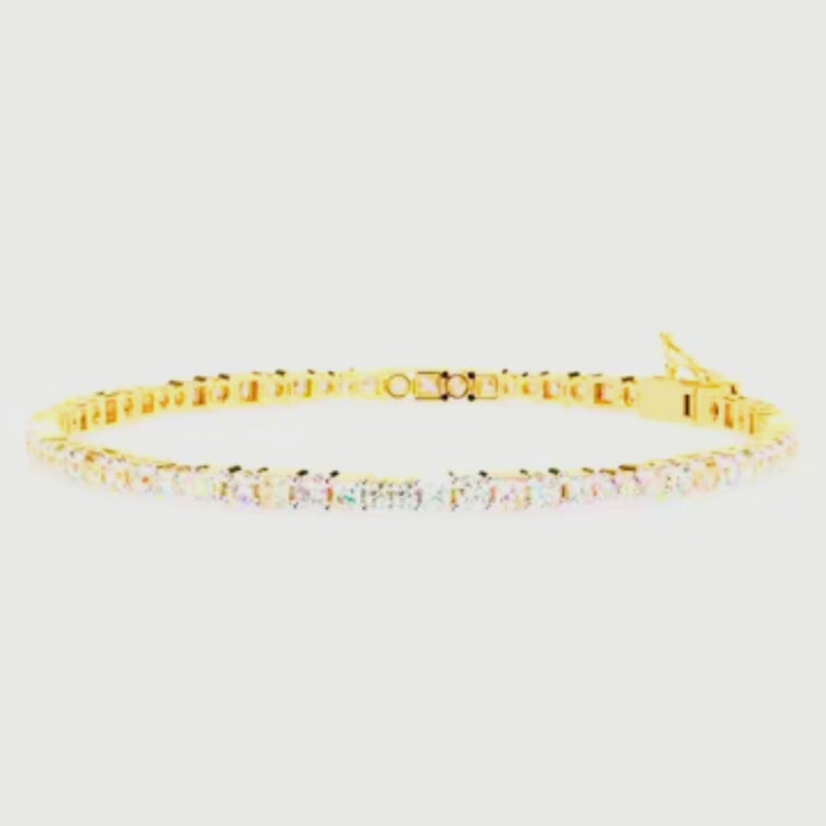 Princess Cut Exquisite Personalized Bracelet video
