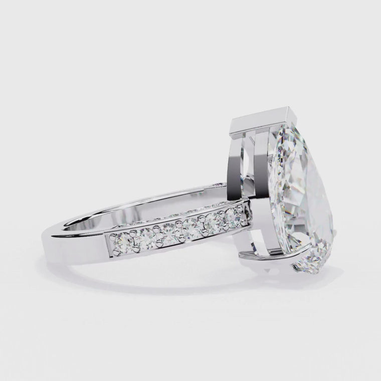 East West Pear Cut Bypass Wedding Ring video