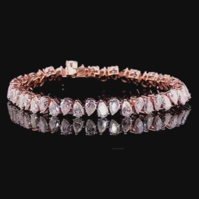 Pear Shape Cut Tennis Bracelet video