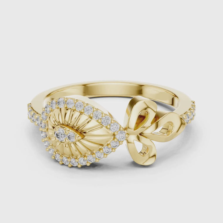 Pave Setting Evil Eye Round Engagement Ring video