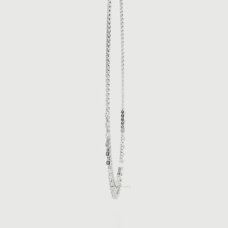 Fringe Tennis Necklace with Princess Shape Drops video