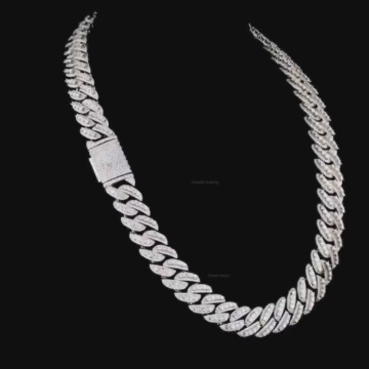 Iced Out Heavy Lab Grown Diamond Choker Necklace with Box Clasp video