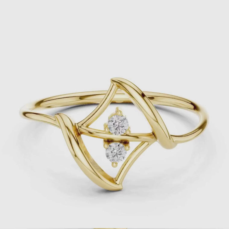 Geometric Round Anniversary Ring With Pave Setting video