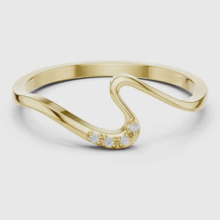 Curved Wave Wedding Band video