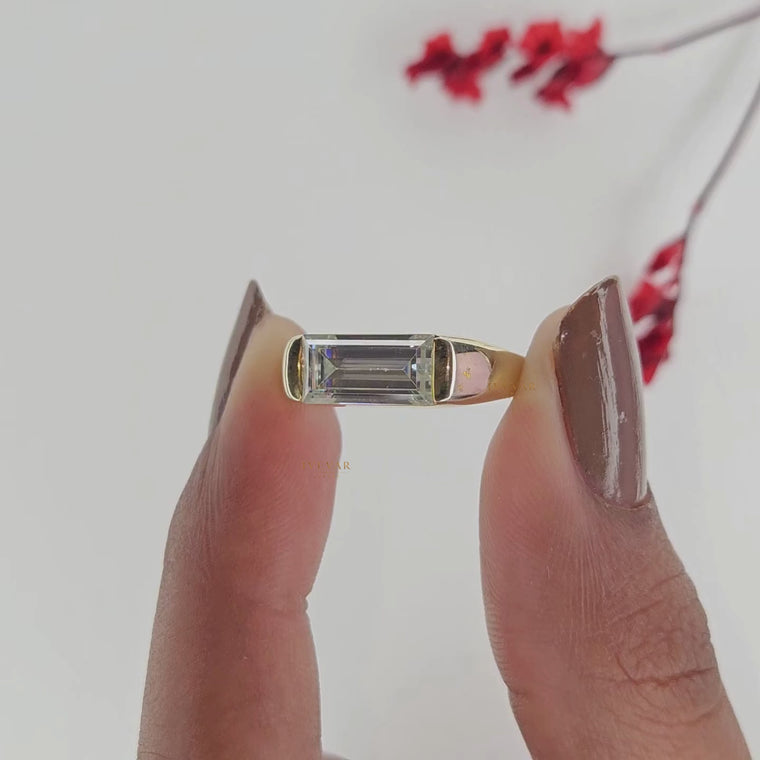 Baguette Cut Solitaire Engagement Ring video