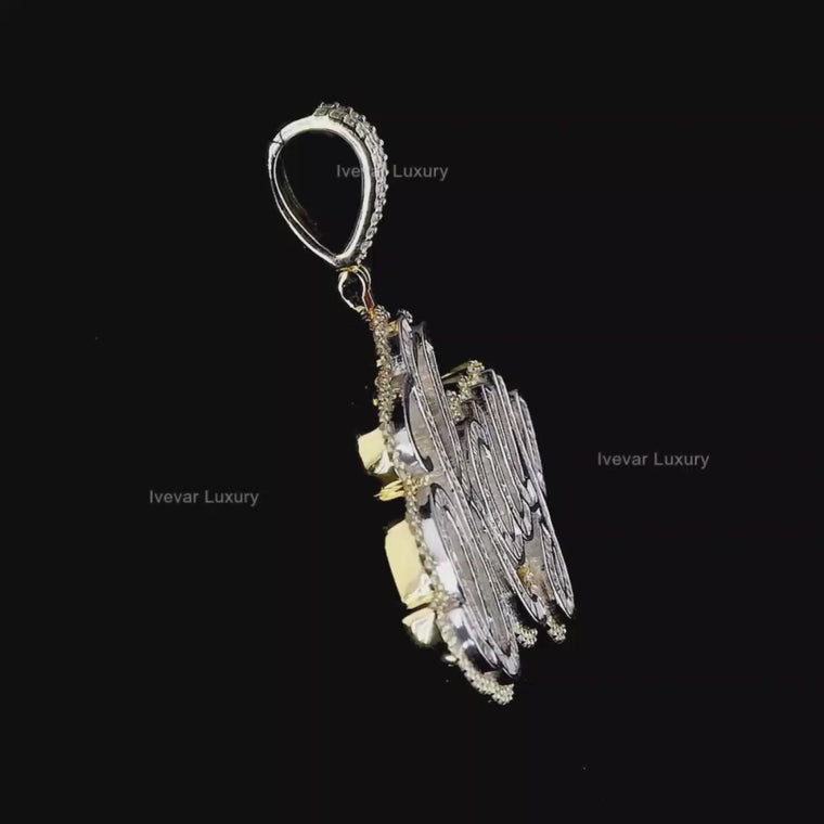 Custom Baguette Kay Name Pendant Two Tone Hip Hop Jewelry video