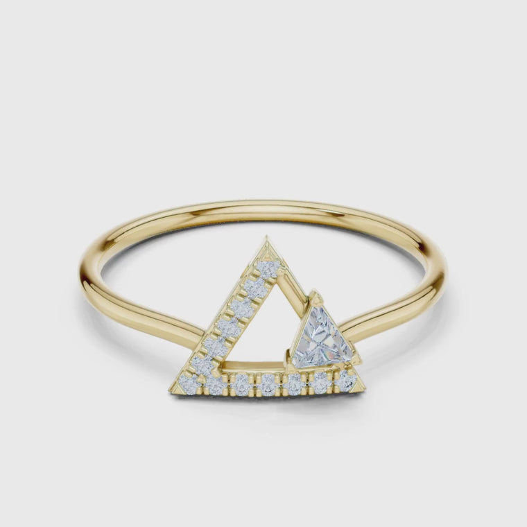 Open Trillion Pave Setting Engagement Ring video