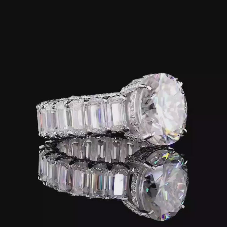 Oval Cut Ring with Baguette Side Stones video