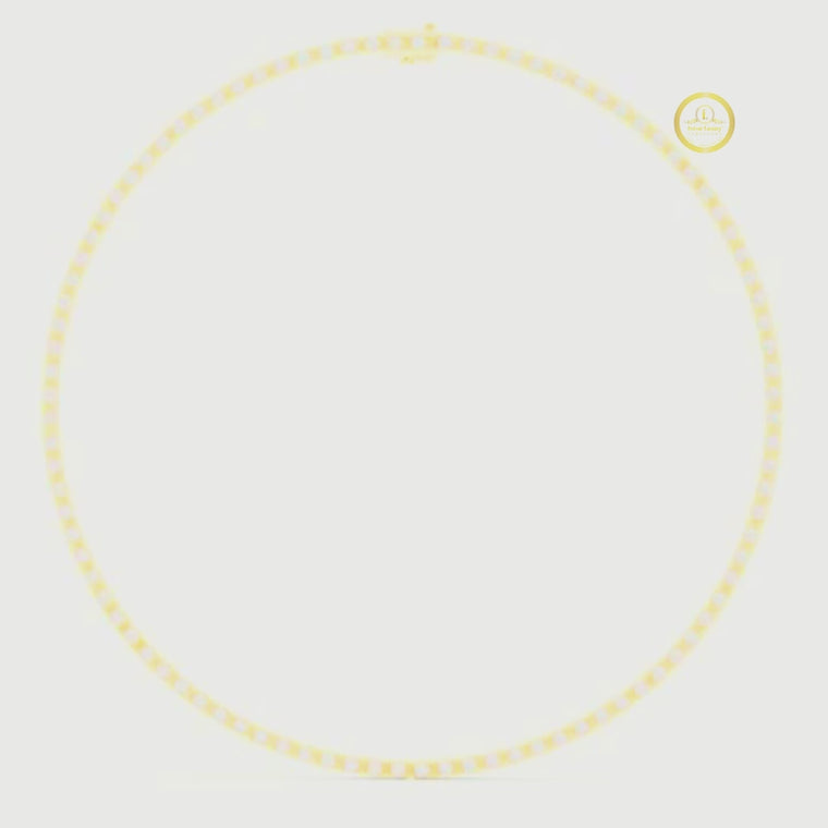 Bezel Setting Round Tennis Necklace video