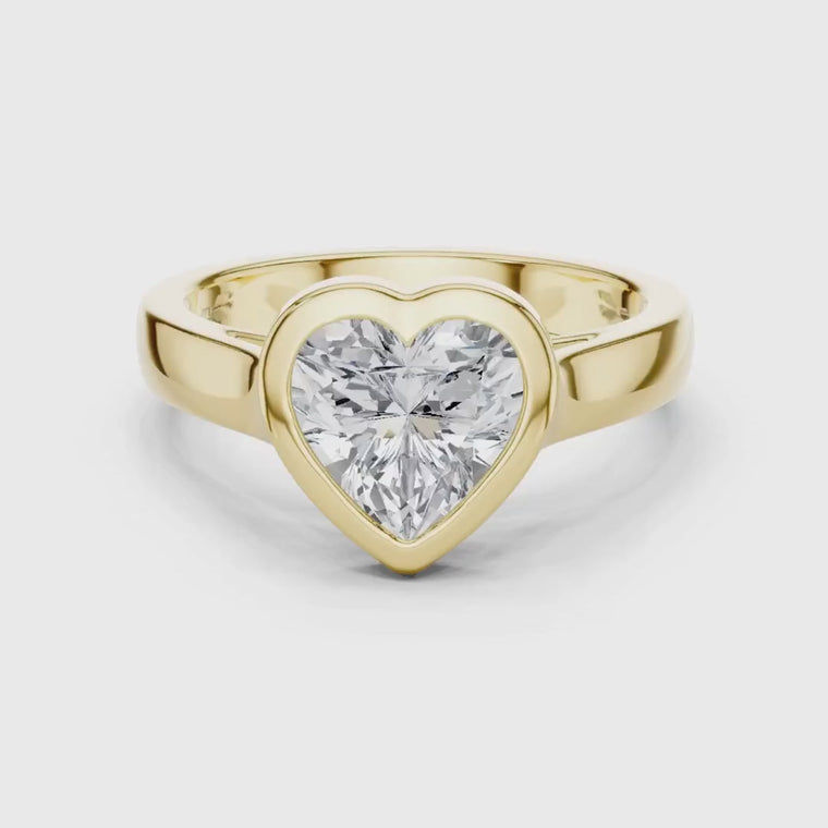 Heart Cut Solitaire Cathedral Ring video