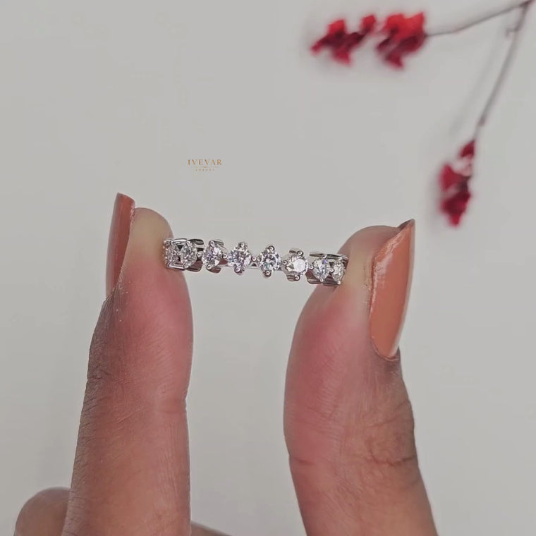 Round Cut Half Eternity Band video