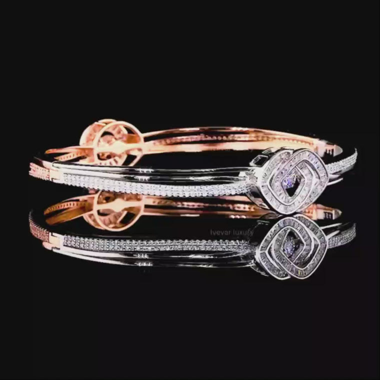 Modern Design Two Tone Geometric Bracelet For Girlfriend video
