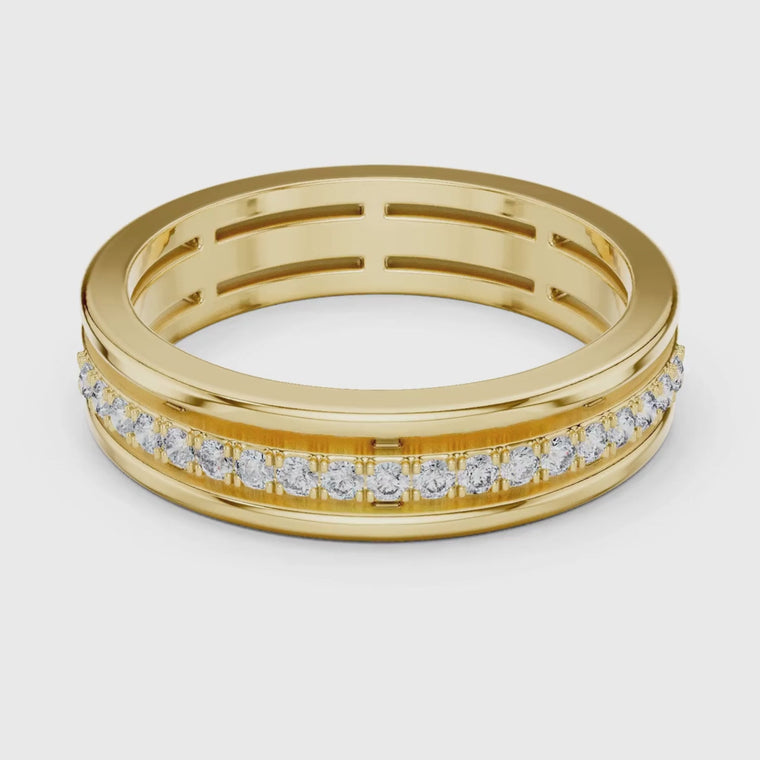 Channel Set Band With Round Brilliant Cut Diamonds video