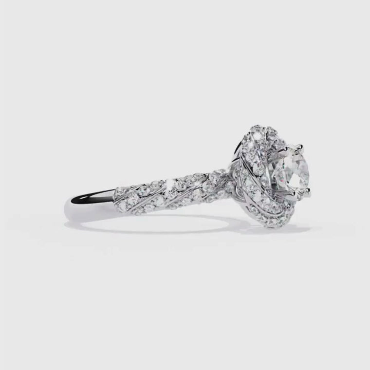Vintage Inspired Round Cut Engagement Ring video