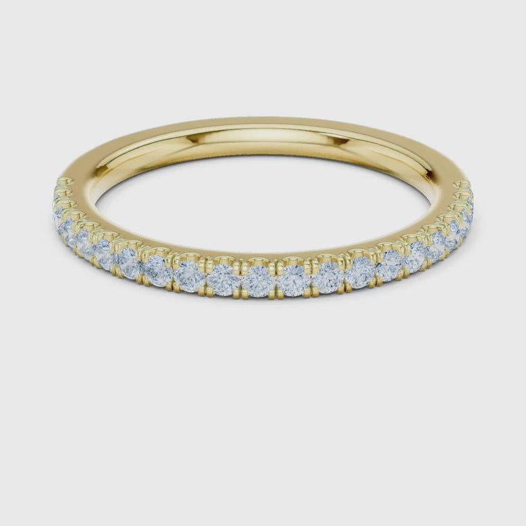 Round Half Eternity Delicate Band video