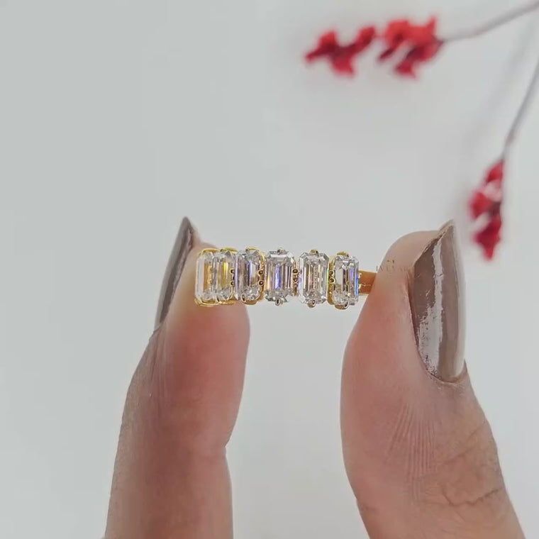 Seven Emerald Band Ring For Women video