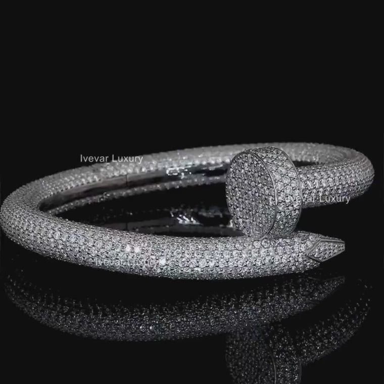 Pave Nail Wrap Bangle Bracelet video