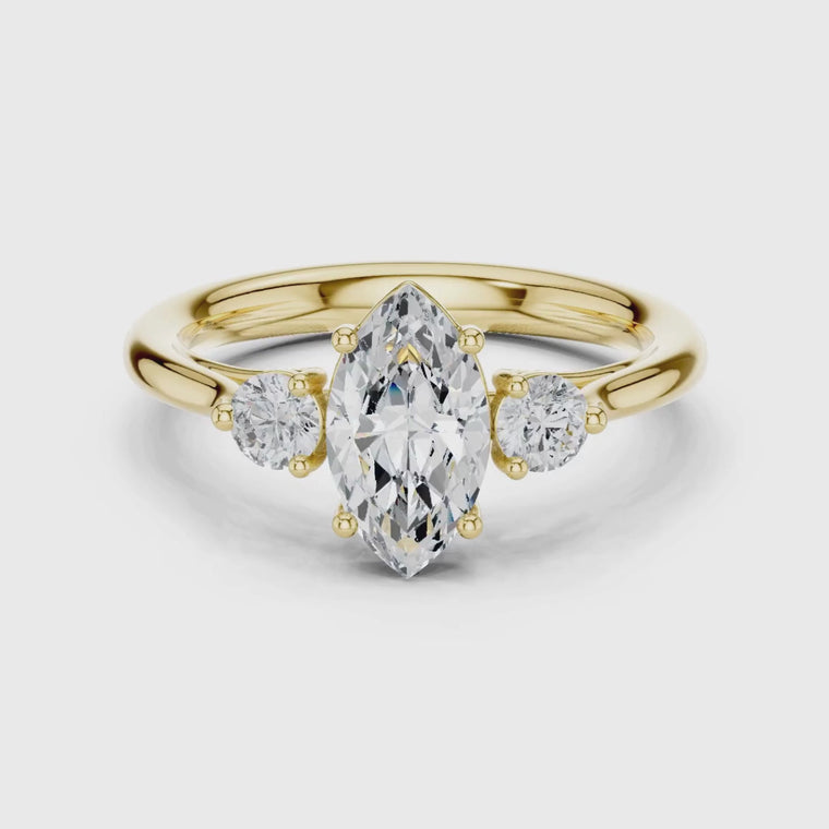 Marquise Cut Ring with Trillion Sides video