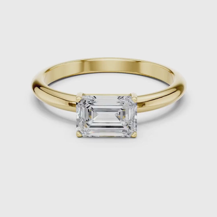 Emerald Cut Solitaire Engagement Rings video