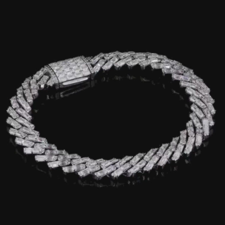 Baguette Cut Cuban Link Bracelet video