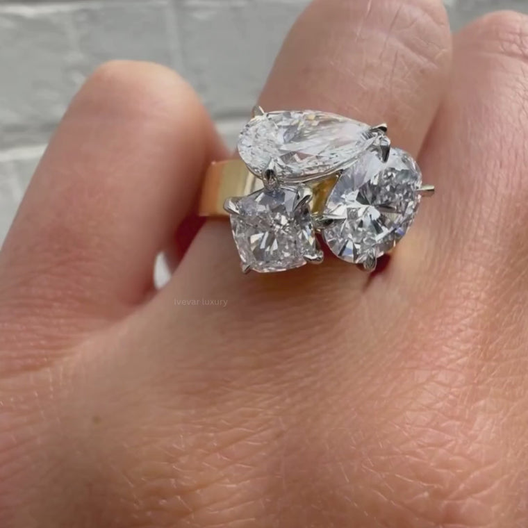 Oval, Pear And Cushion Cut Engagement Ring video