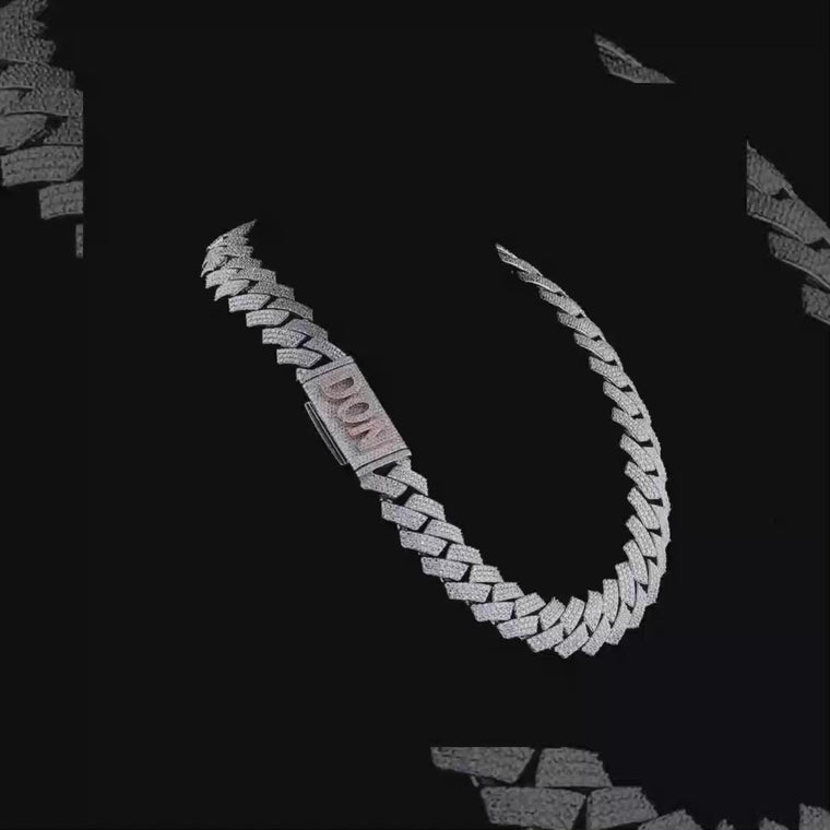 Custom DON Clasp Straight Edge Pave Cuban Link Chain video