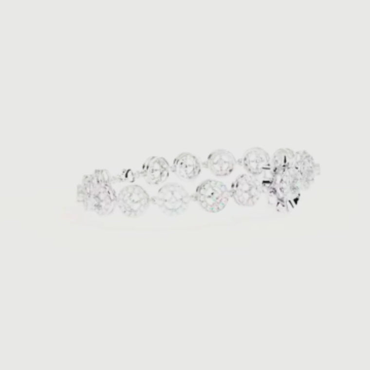 Round Cut Vintage Style Station Bracelet video