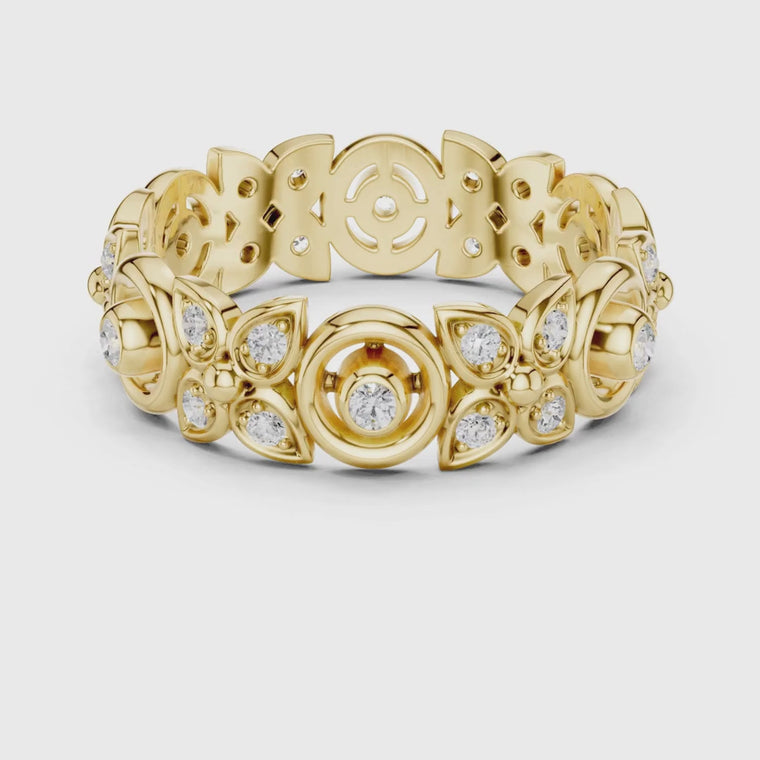 Heritage Inspired Round Cut Eternity Ring video