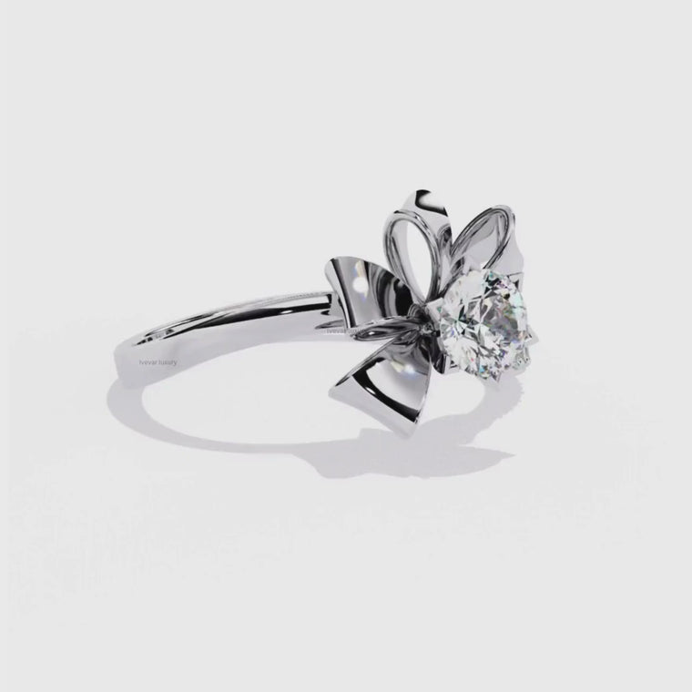 Floral Inspire Round with Pave Band Ring video
