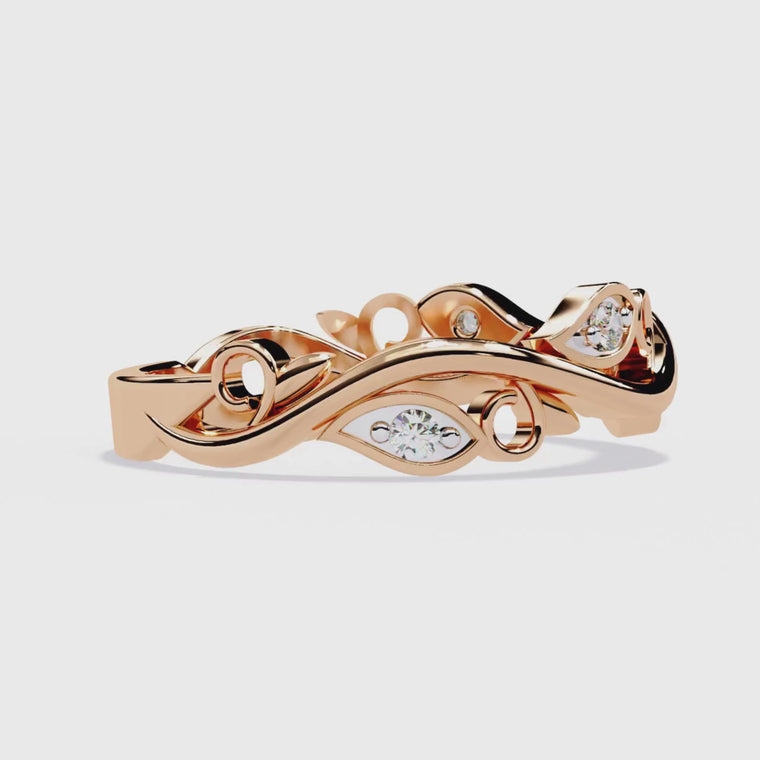 Twisted Vine Bezel Set Band Ring video