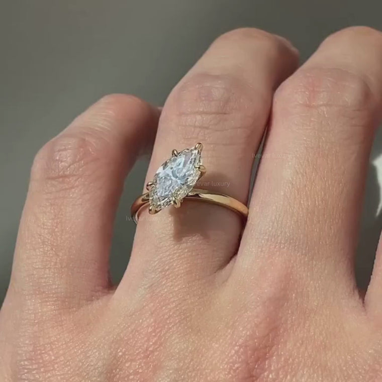 Marquise Engagement Ring With Six Prong video