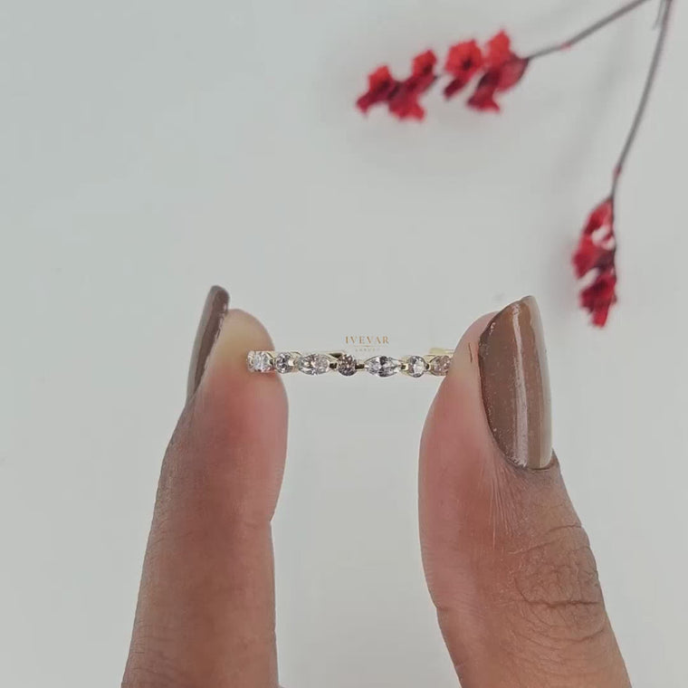 Alternative Round & Marquise Eternity Band Ring video