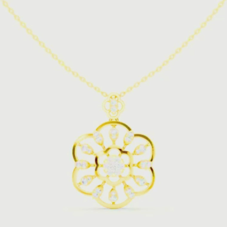 Floral Halo Round Pendant video