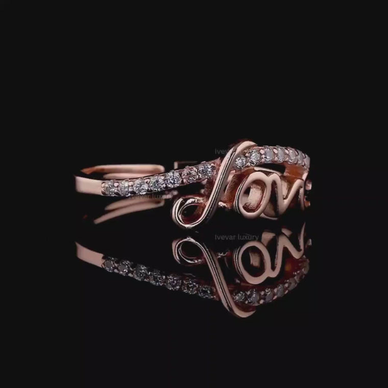 Minimalist Custom Round Cut Love Wedding Band video
