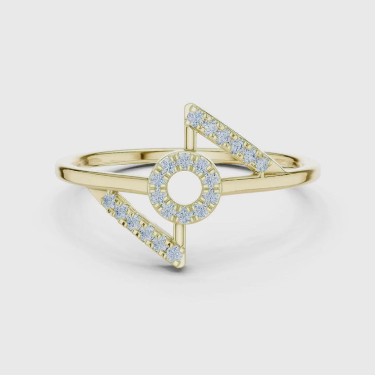 Open Circle Pave Delicate Ring video