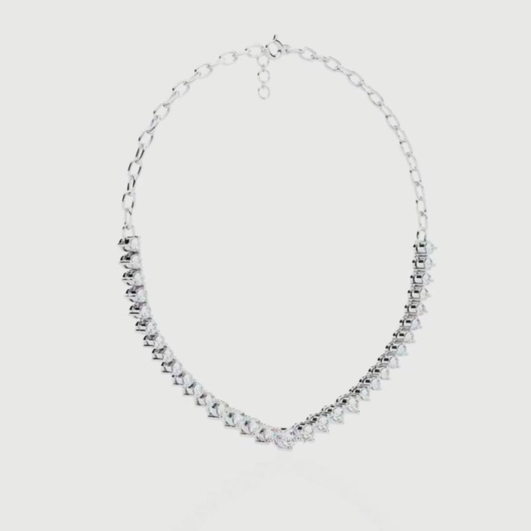 Graduated Round V Necklace video