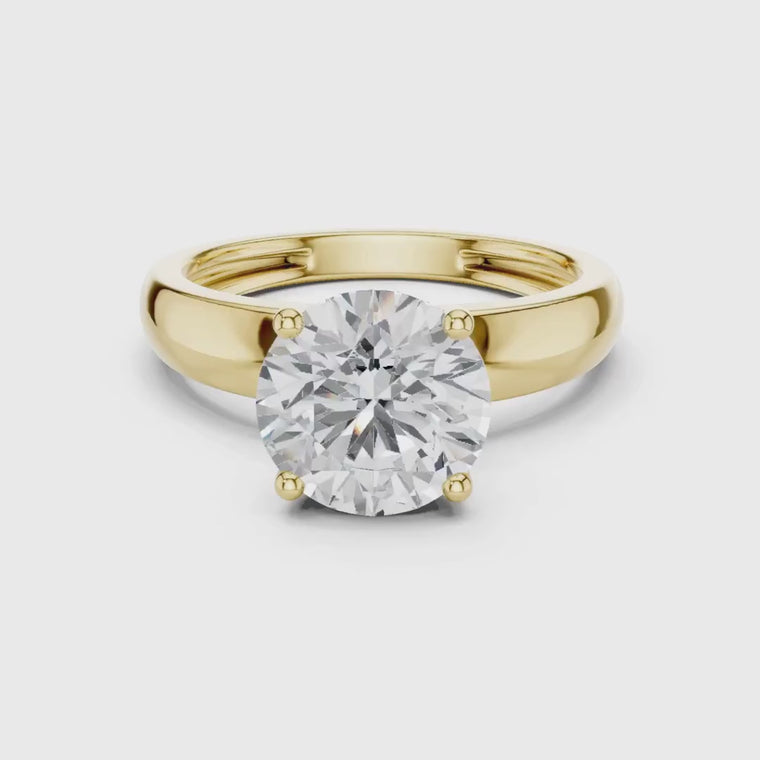Round Cut Solitaire Engagement Rings video