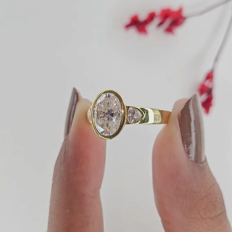 Bezel Set Oval Cut Engagement Ring video