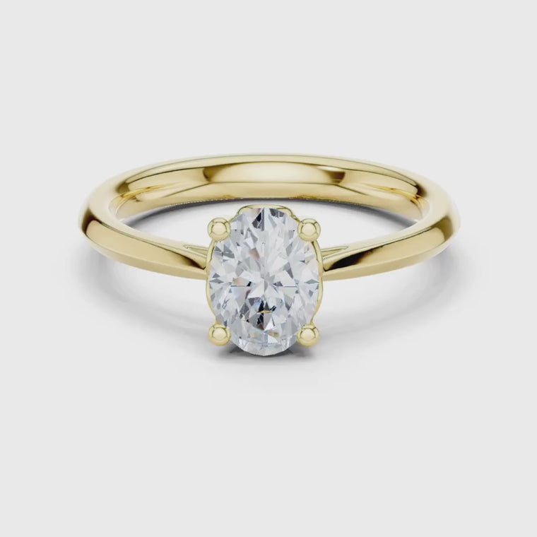 Oval Cut Solitaire Rings With Four Prong video