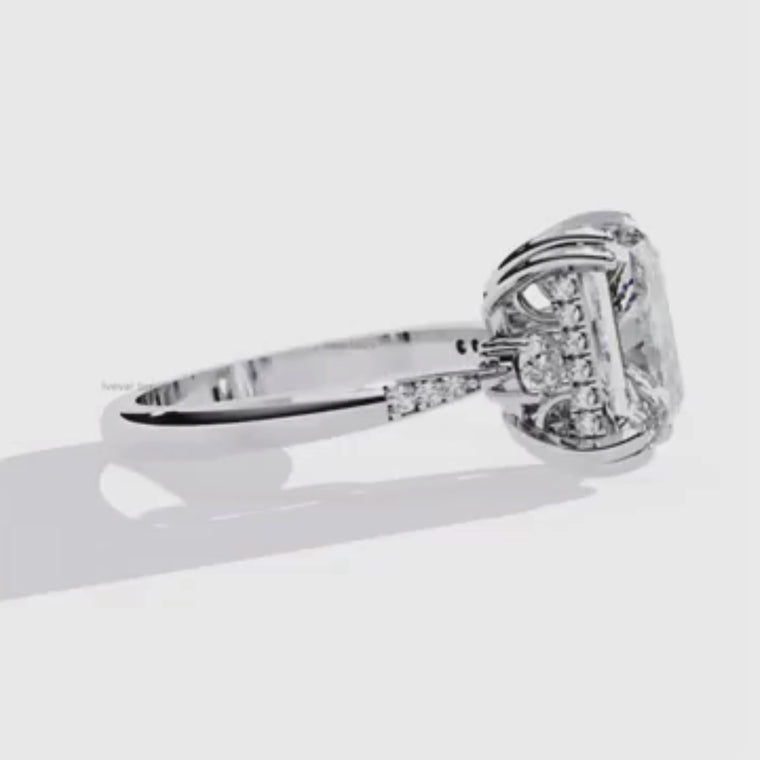 Radiant Cut Three Stone Solitaire Wedding Ring video