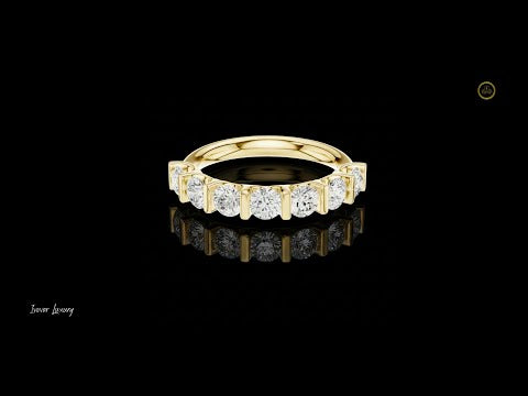 1.47 TCW Stunning Bar Set Lab Diamond Eternity Luxury Bridal Jewelry Ring For Mother