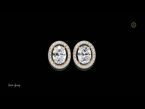 0.86 CT Ethical Elegance Lab Grown Oval Cut Diamond Earrings Collection For Cocktail Party