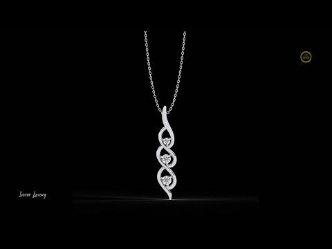 0.20 TCW Embrace the Desire Glow Triple Lab Grown Diamond Twist Necklace Modern Sophistication For Her