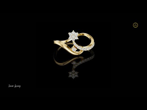 0.021 TCW Floral Lab Grown Diamond Cluster and Graceful Open-Circle Design