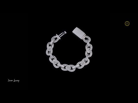 Designer Moissanite Diamond Cuban Bracelet  Bold Luxury Style By Ivevar
