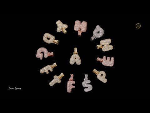 Hip Hop Moissanite Pendant Bling Bling Luxury Iced Out Jewelry Custom Pendant Custom Silver Diamond Letter Charm For Necklace by Ivevar