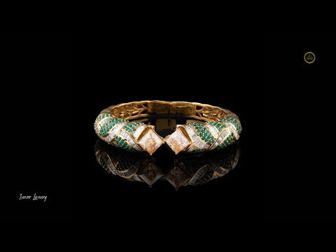 Custom Moissanite Bangle Bracelet 925 Silver Diamond Jewelry By Ivevar