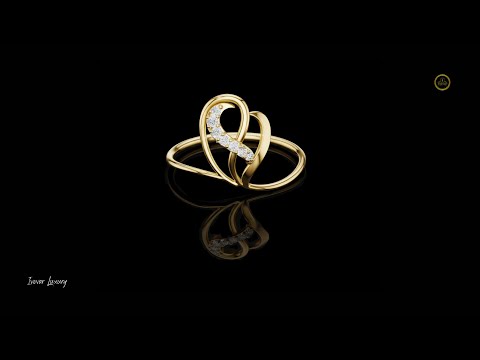 0.056 TCW Interlocking Heart Ring with Pavé-Set Lab Grown Diamonds Reflecting Timeless Love