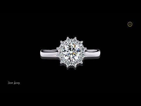 0.47 CT Eternal Love Infinity Moissanite Diamond Ring Symbolic With Round Cut For Occasion